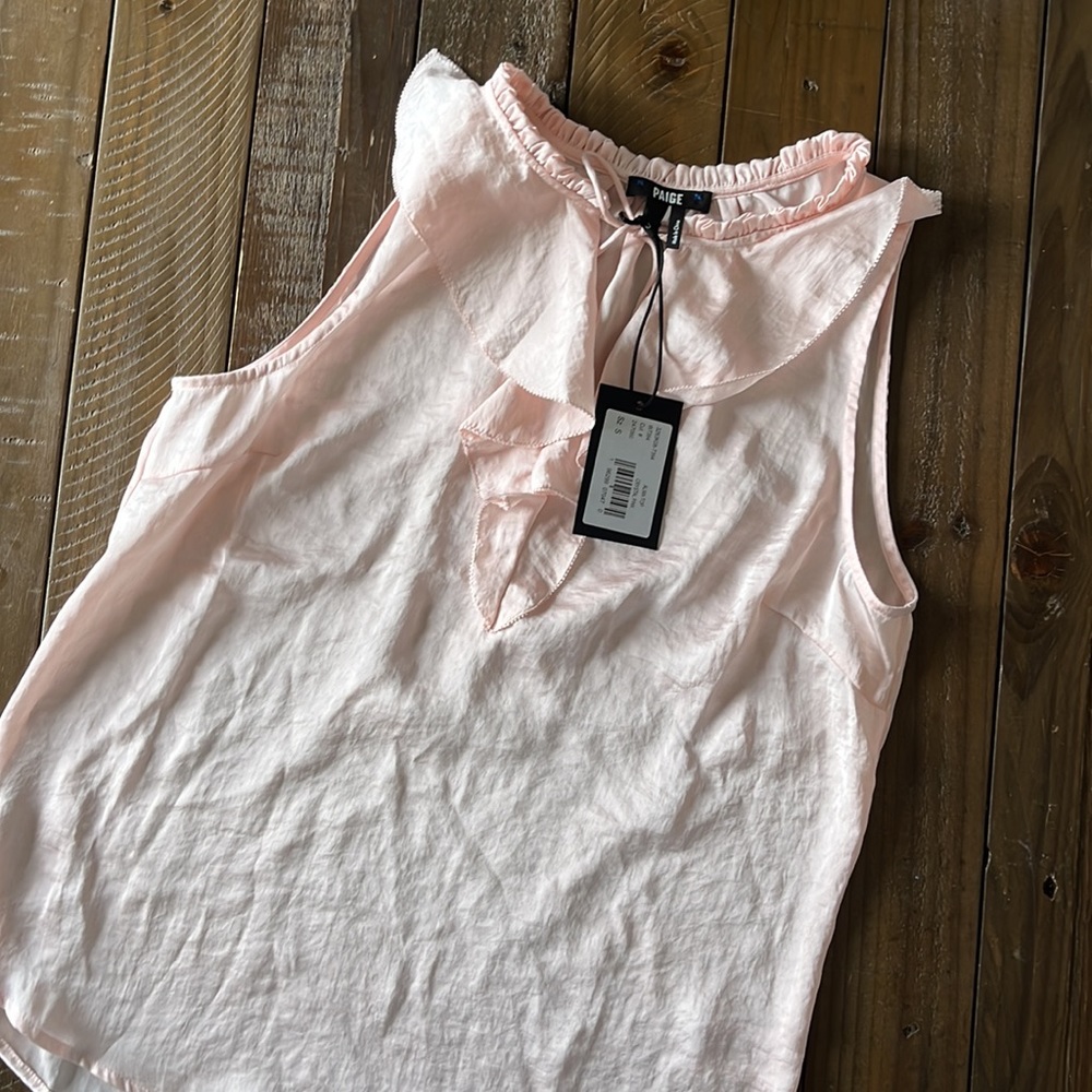Paige Split Neck Ruffle Top - Picture 3 of 5